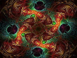 华丽抽象背景墙素材