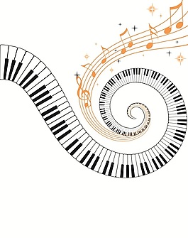 中式古典乐章音符移门画