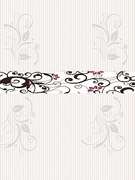 中式简约花边背景移门画