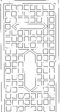 中式花纹镂空黑白图案