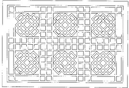 中式花纹镂空黑白图案