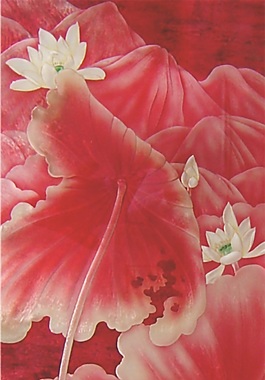 移门创意画血莲花