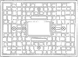 中式花纹镂空黑白图案