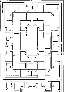 中式花纹镂空黑白图案