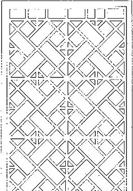 中式花纹镂空黑白图案