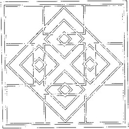 中式花纹镂空黑白图案