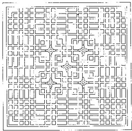 中式花纹镂空黑白图案