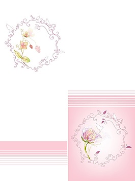 简约小清新花朵移门创意画