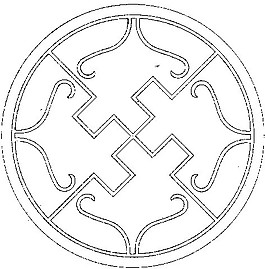 中式花纹镂空黑白图案