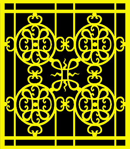 欧式镂空花纹屏风隔断装饰