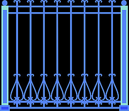 欧式镂空简单造型大门图案