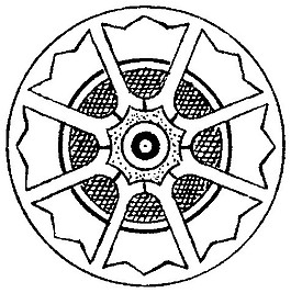 中式莲花图案花边黑白