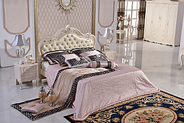 简约风格卧室地板渲染效果图