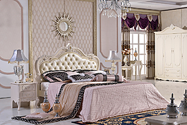 简约风格卧室地板渲染效果图