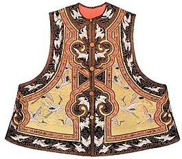 中式仙鹤古典马甲布纹贴图