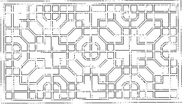 中式花纹镂空黑白图案