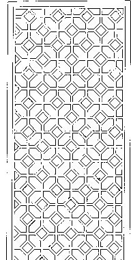 中式花纹镂空黑白图案