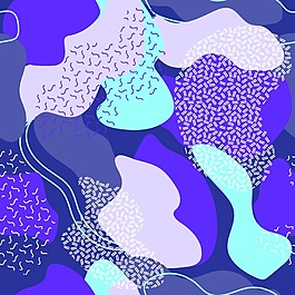 脑细胞几何扭曲背景图案矢量素材