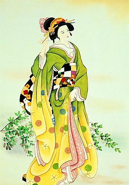 日本艺妓美女图