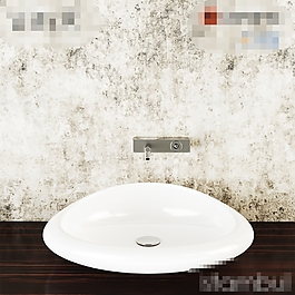 简约高端经典美式风格洗手池模型