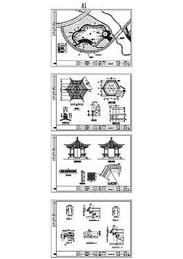 公园设计009-012CAD图纸