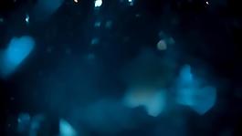 蓝色爱心粒子漂浮特效视频素材
