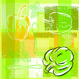 清新风格果蔬矢量