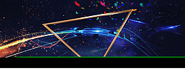 彩色线条banner背景