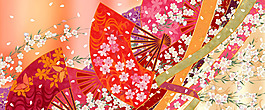 中国风折扇banner背景
