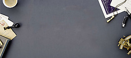 简约办公桌banner背景