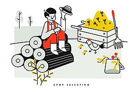 农场工作矢量素材
