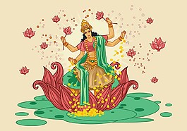 女神拉克希米的矢量图
