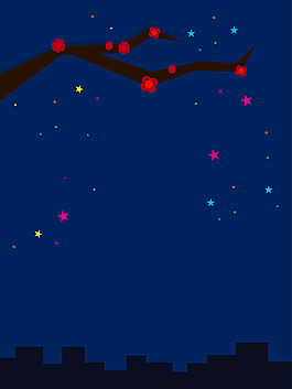 中秋月圆赏花灯广告背景