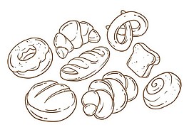 面包美食矢量素材