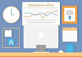 办公工具矢量素材