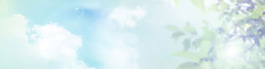 蓝色梦幻花朵淘宝全屏banner背景