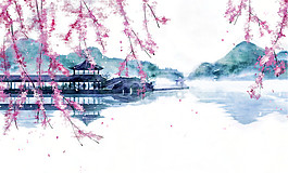 唯美古风花卉图案元素