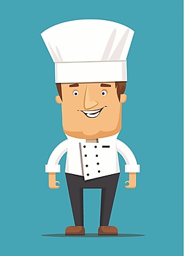 卡通厨师形象矢量素材
