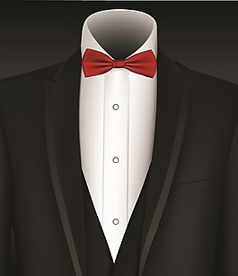 服务员西服饰矢量素材