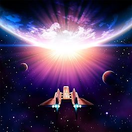 宇宙飞船银河系矢量