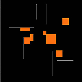 橙色抽象几何方块动态效果视频素材下载