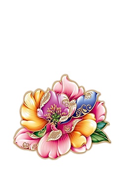 五彩花朵节日元素