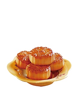简约中秋月饼节日元素