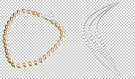 珍珠项链免抠png透明图层素材
