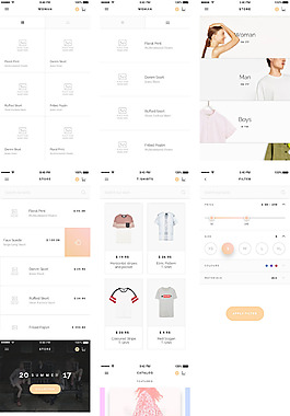 Modda商店应用界面sketch素材