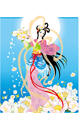 矢量中秋节嫦娥