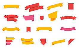 手绘飘带几何元素