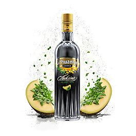 一瓶果汁酒水水果啤酒香槟