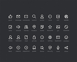 网页UI设计icon图标包