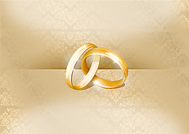 金色大气结婚戒指背景素材